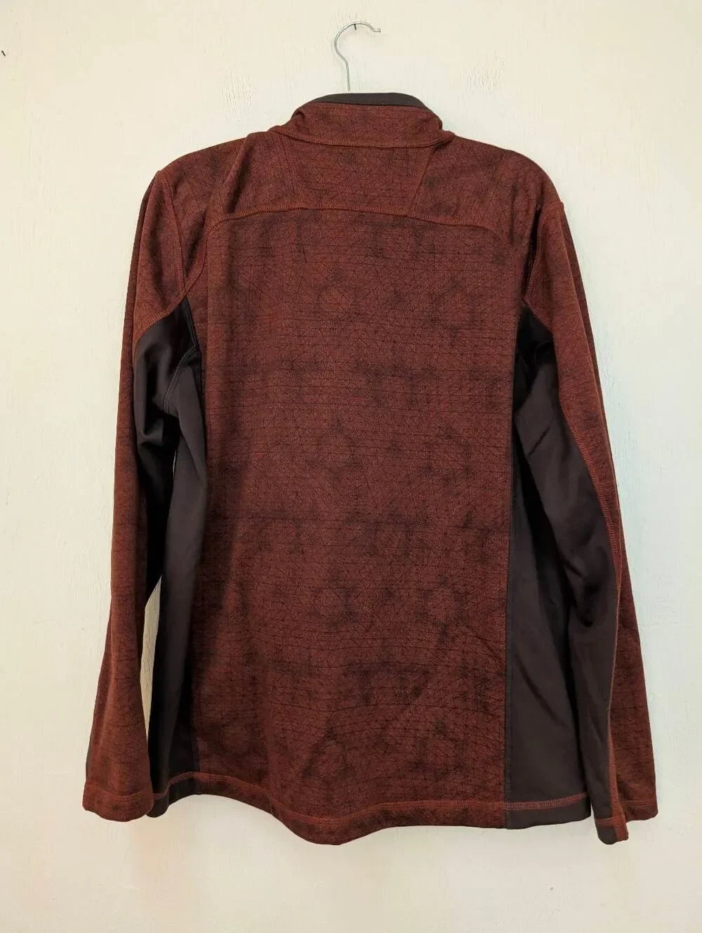 The North Face 1/4 zip pullover burnt orange Aztec pattern men's size Large